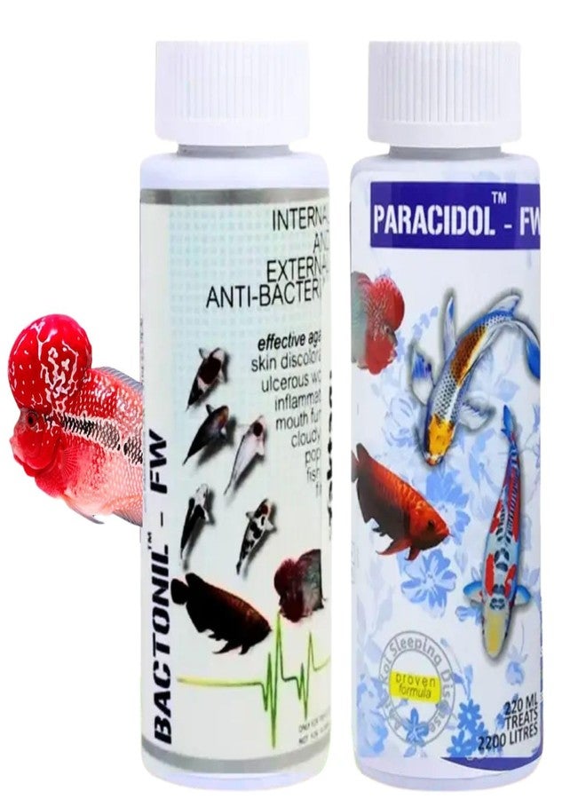 علاجات مائية (عبوة من قطعتين) باراسيدول-120 مل وباكتونيل-120 مل للمياه العذبة من بيتزلايف وورلد - Image 1